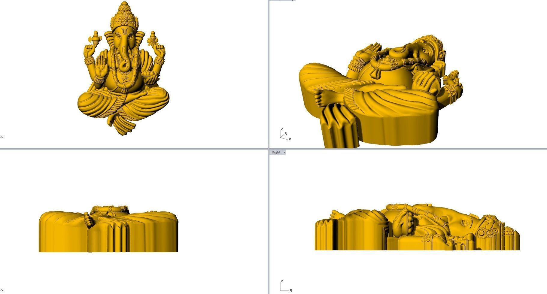 VINAYAGAR PENDENT 3D print model_9