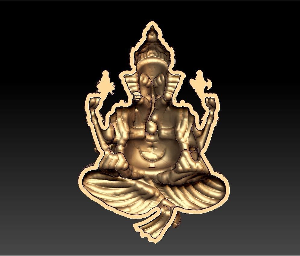 VINAYAGAR PENDENT 3D print model_2