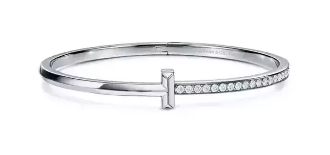 T1 Narrow Diamond Hinged Bangle 3D print model