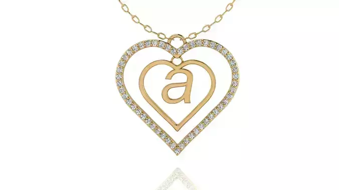 Alphabet Jewelry Pendant A 3D Model 3D print model