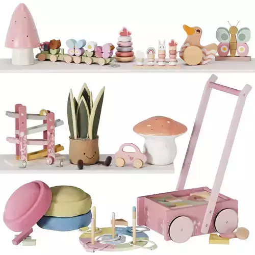 children decor set 09 3D model