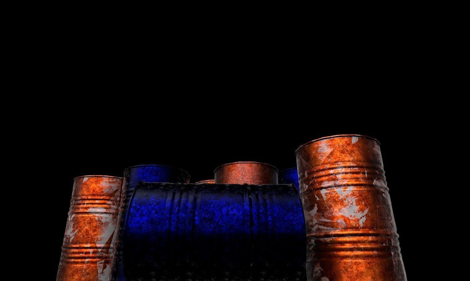 Oil Drum Low-poly 3D model Low-poly 3D model_5