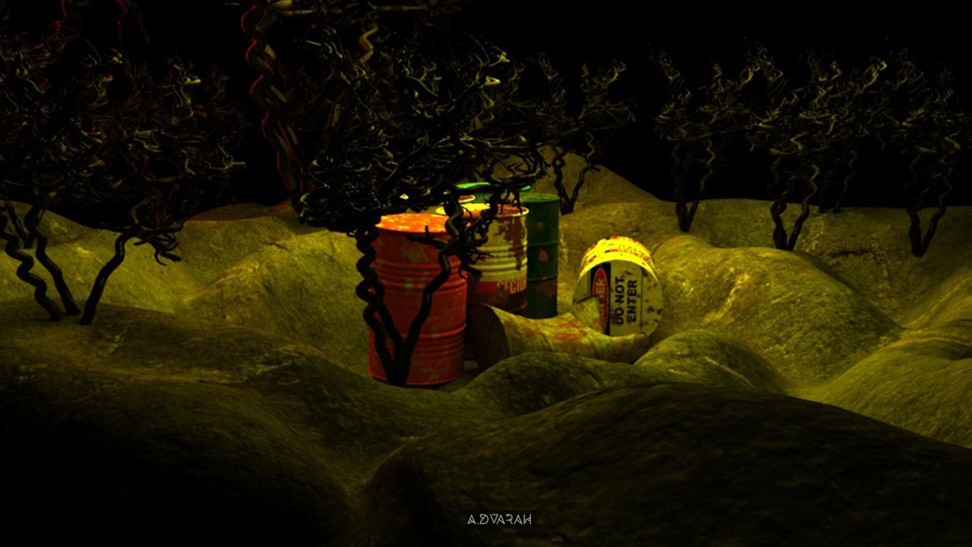 Oil Drum Low-poly 3D model Low-poly 3D model_6