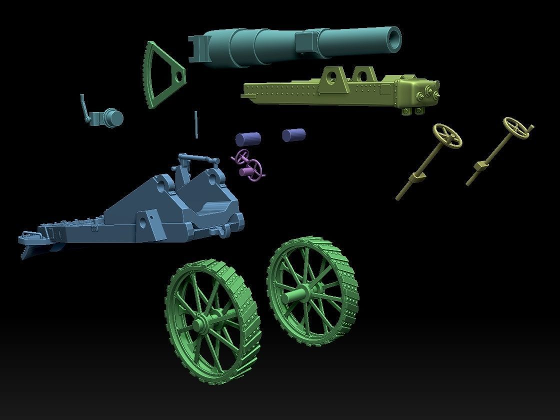 Howitzer  Mark VI UK 3D print model_10