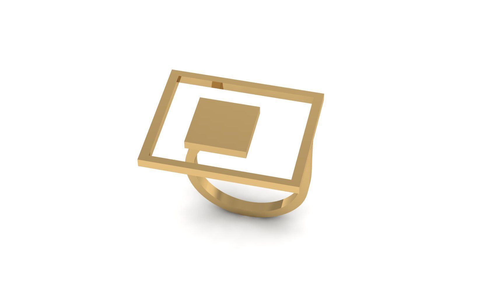 square ring 3D print model_2