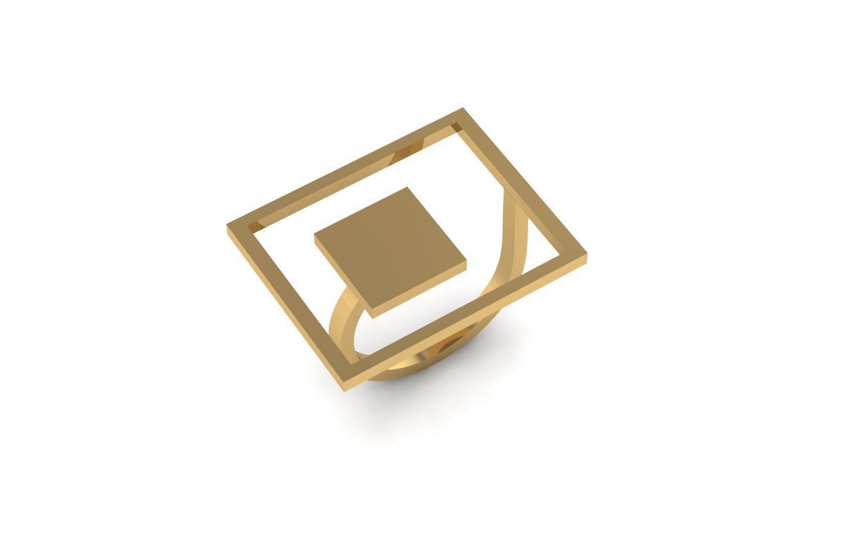 square ring 3D print model_1