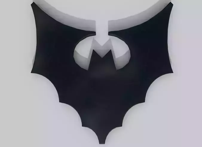 Bat silhouette Free low-poly 3D model