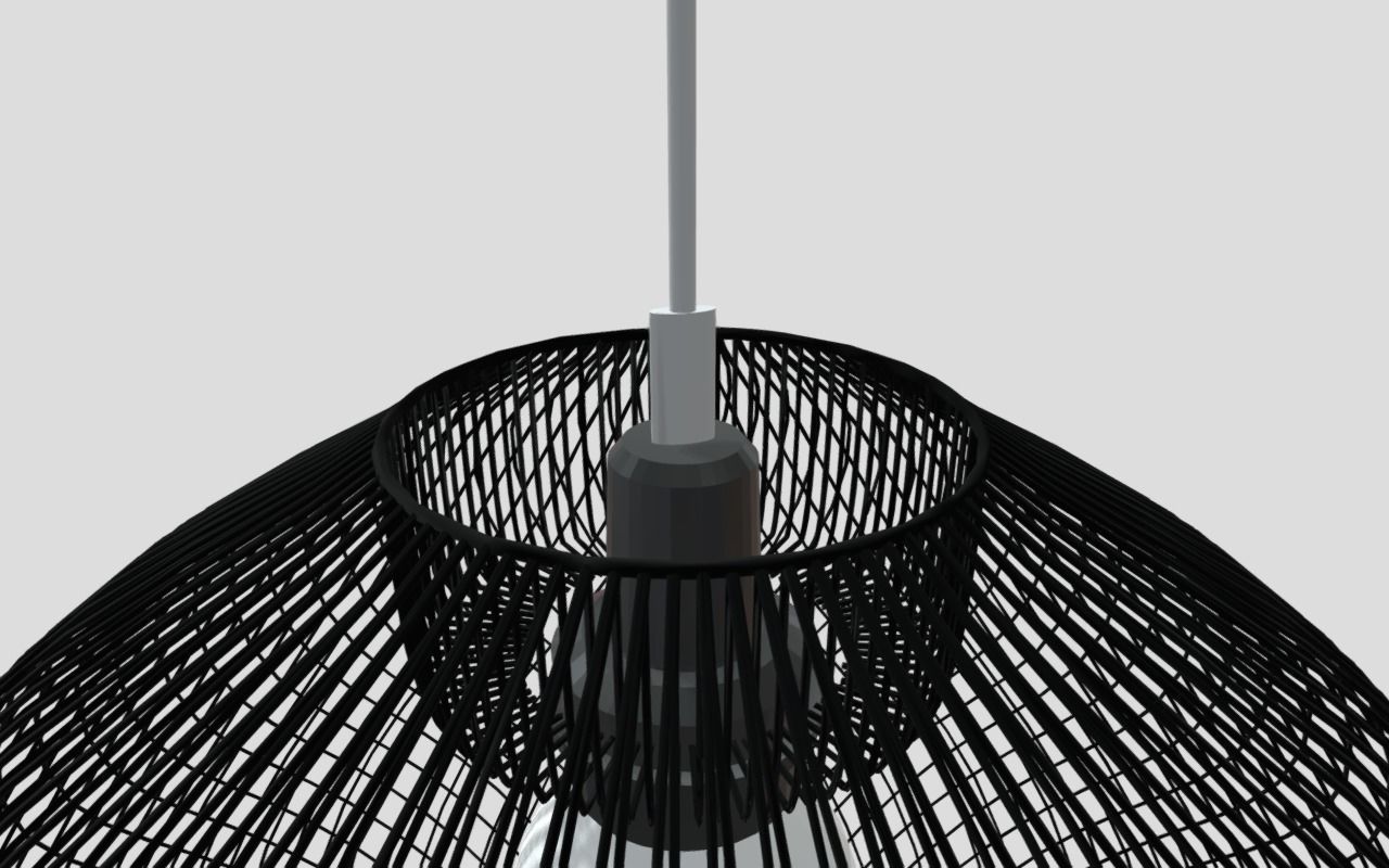 Mesh hanging lamp Low-poly 3D model_4