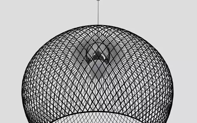 Mesh hanging lamp Low-poly 3D model Mesh hanging lamp Low-poly 3D model