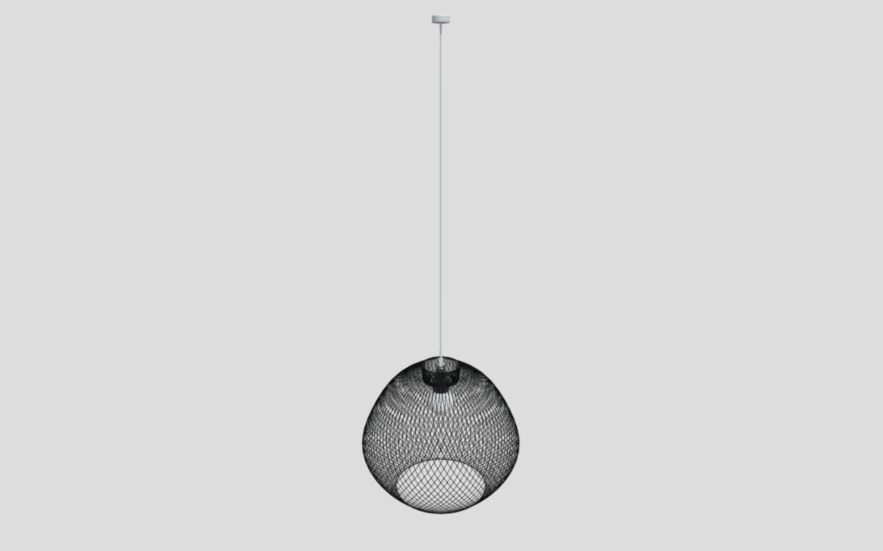 Mesh hanging lamp Low-poly 3D model_1