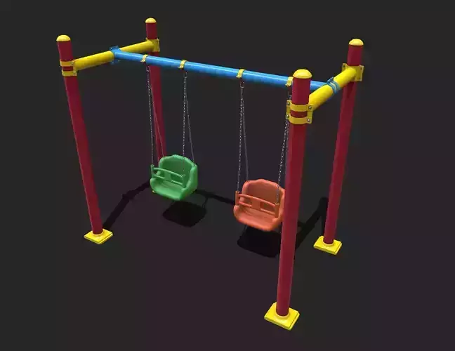 Children Park Toy -Swing Low-poly 3D model