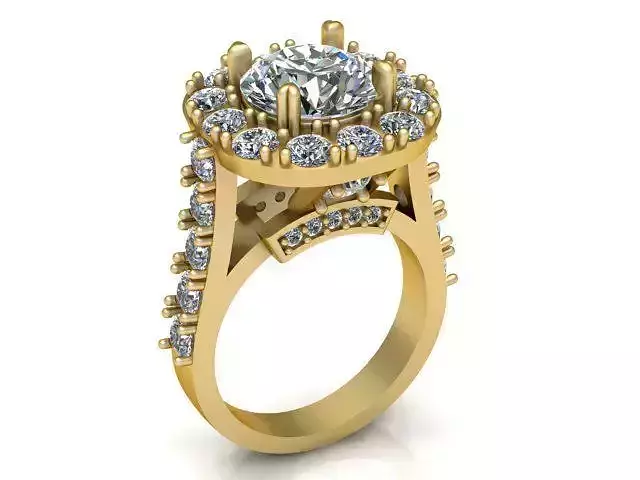 Diamond Ring Jewellery for Women 3D print model 3D print model 3D print model