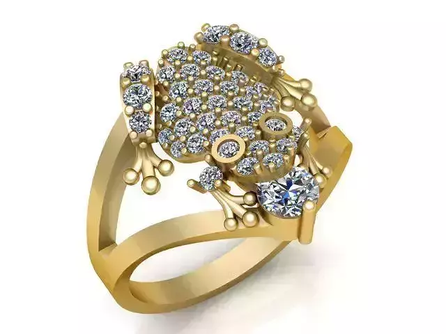 Diamond Ring Jewellery for Women 3D print model 3D print model 3D print model