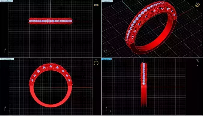 Diamond Ring Jewellery for Women 3D print model 3D print model 3D print model