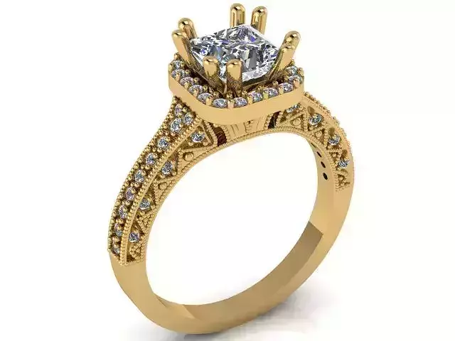 Diamond Ring Jewellery for Women 3D print model 3D print model