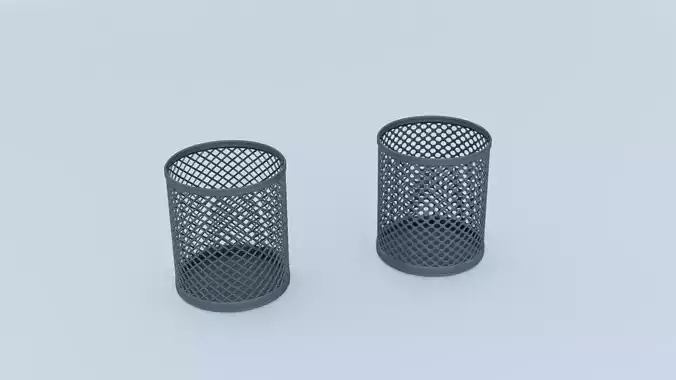 Gameready Trashcan 3D Model Files