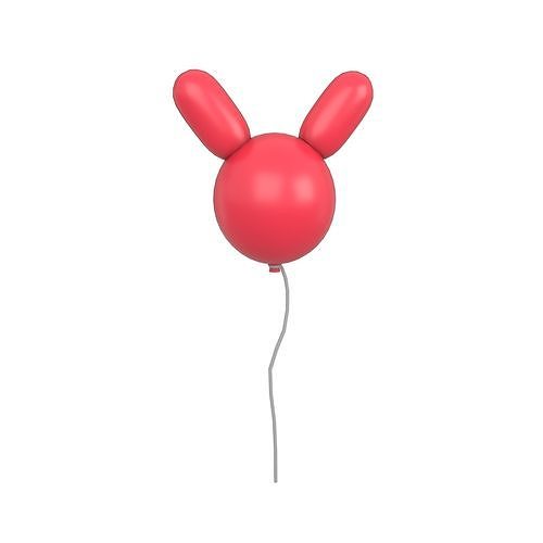 Rabbit Balloons v1 002 Low-poly 3D model