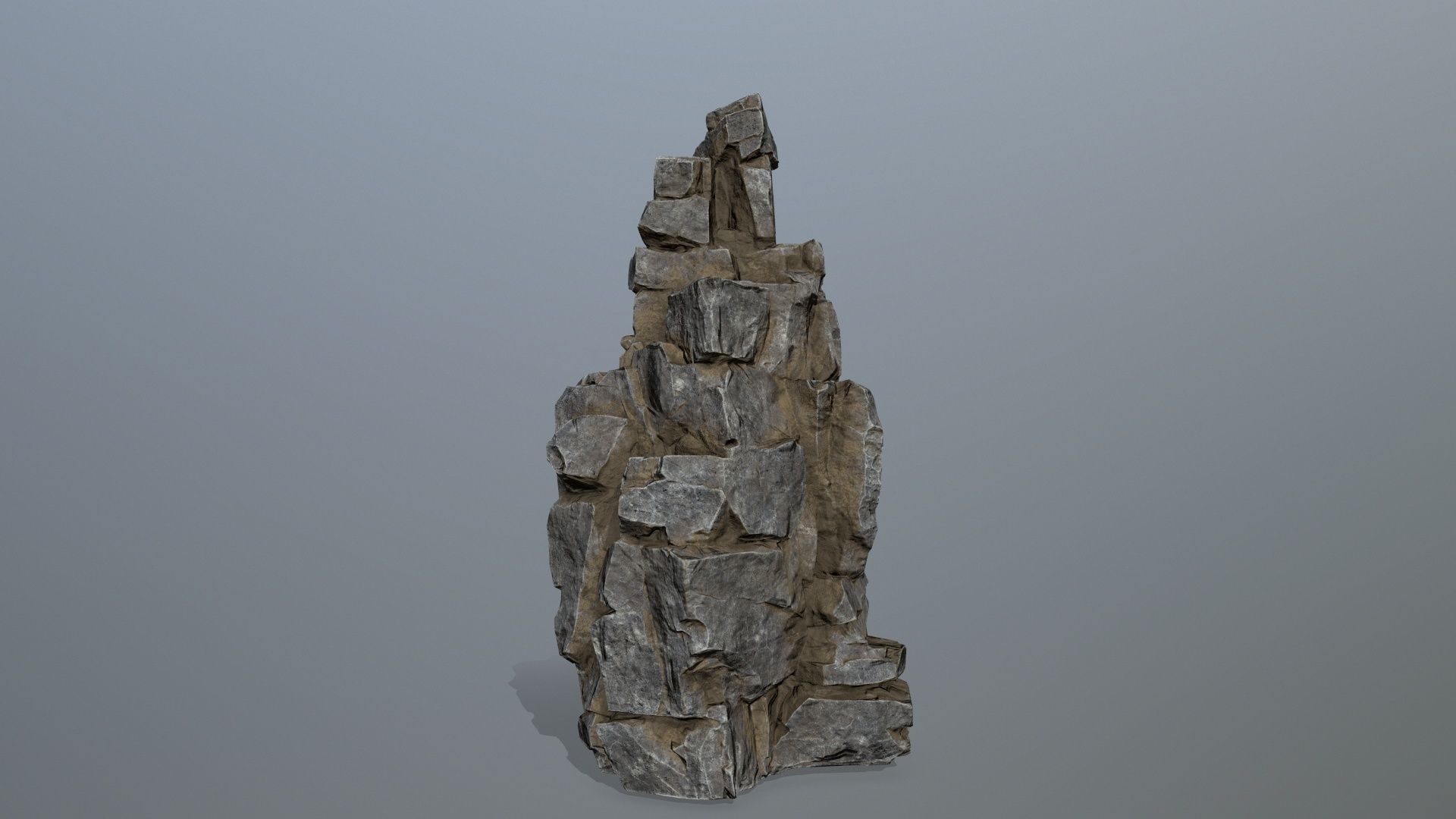 cliff rocks Low-poly 3D model_5