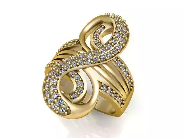 Diamond Ring Jewellery for Women 3D print model 3D print model