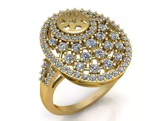 Diamond Ring Jewellery for Women 3D print model 3D print model