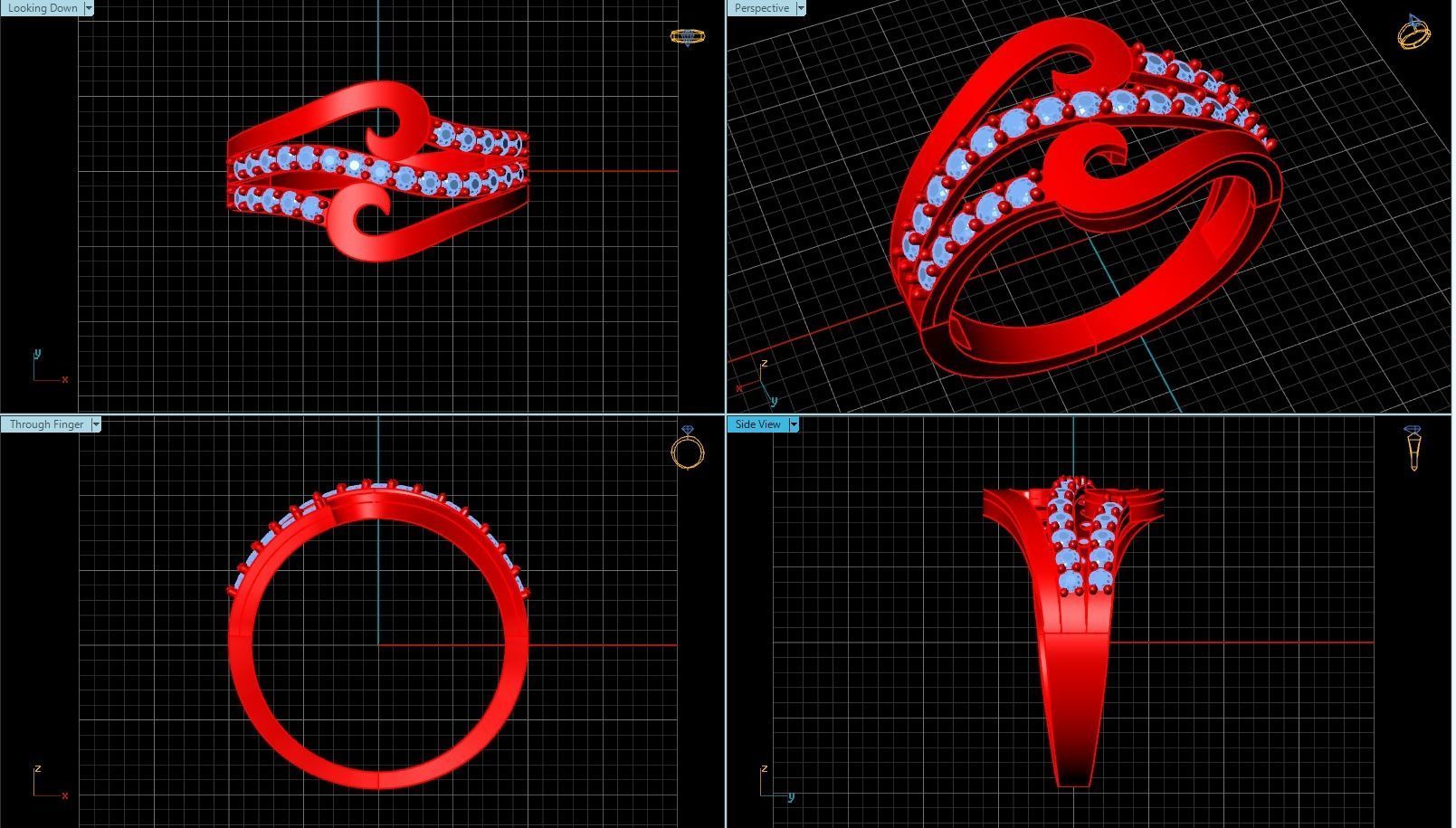 Diamond Ring Jewellery for Women 3D print model 3D print model 3D print model_1