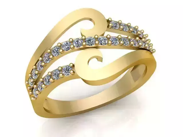 Diamond Ring Jewellery for Women 3D print model 3D print model