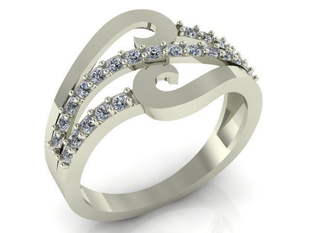 Diamond Ring Jewellery for Women 3D print model 3D print model 3D print model_2
