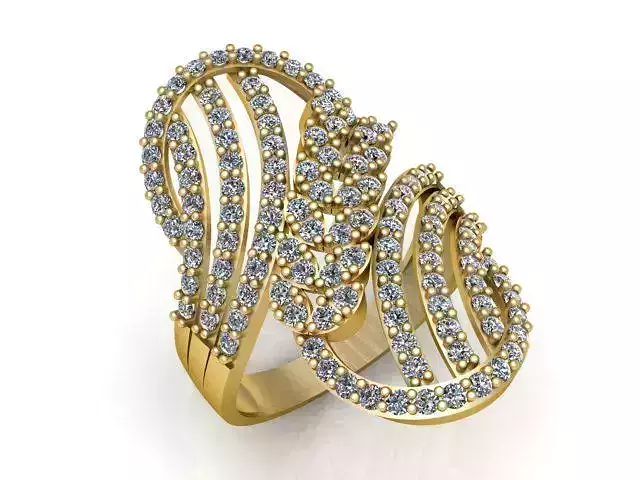 Diamond Ring Jewellery for Women 3D print model 3D print model