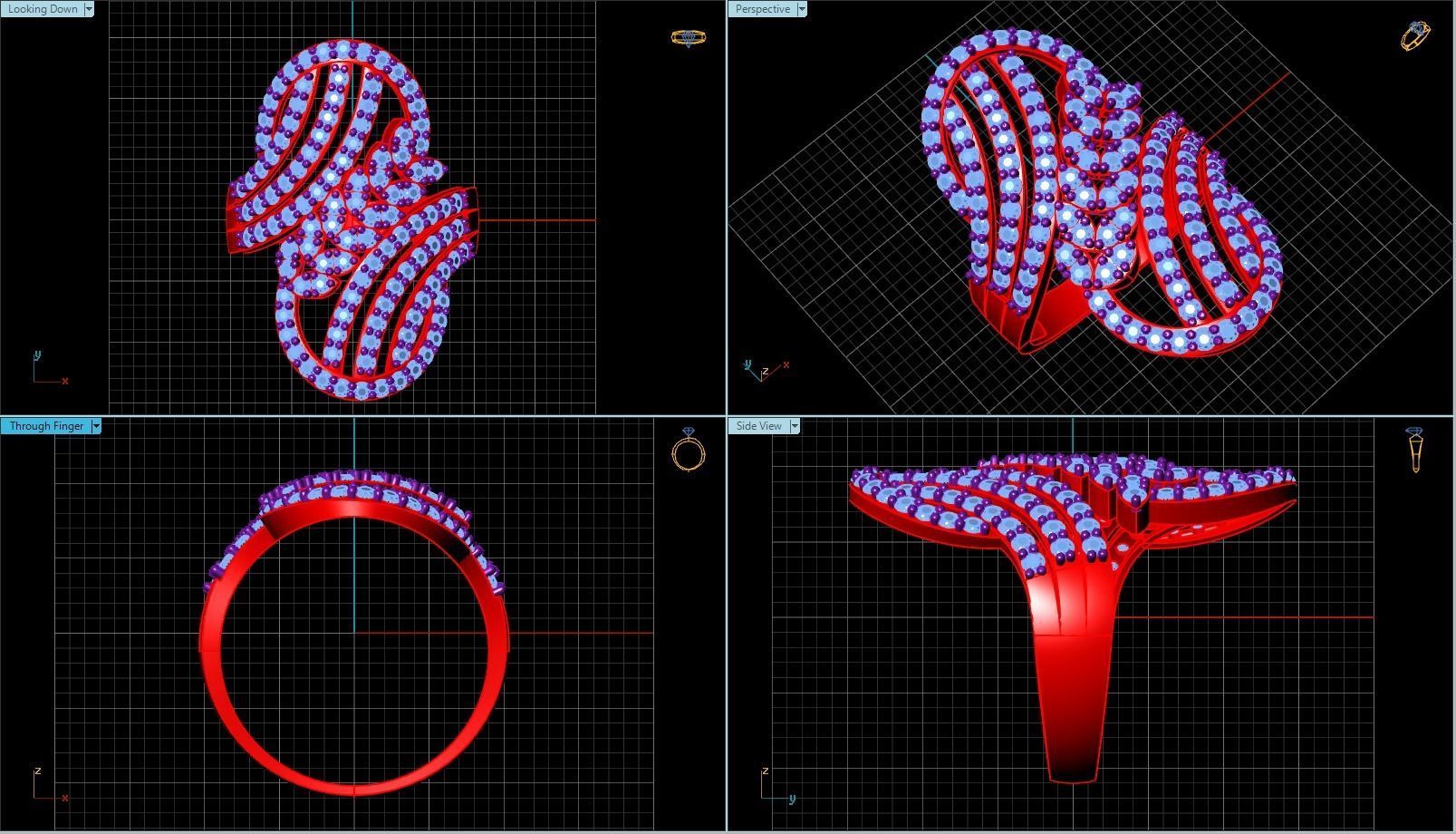 Diamond Ring Jewellery for Women 3D print model 3D print model 3D print model_1