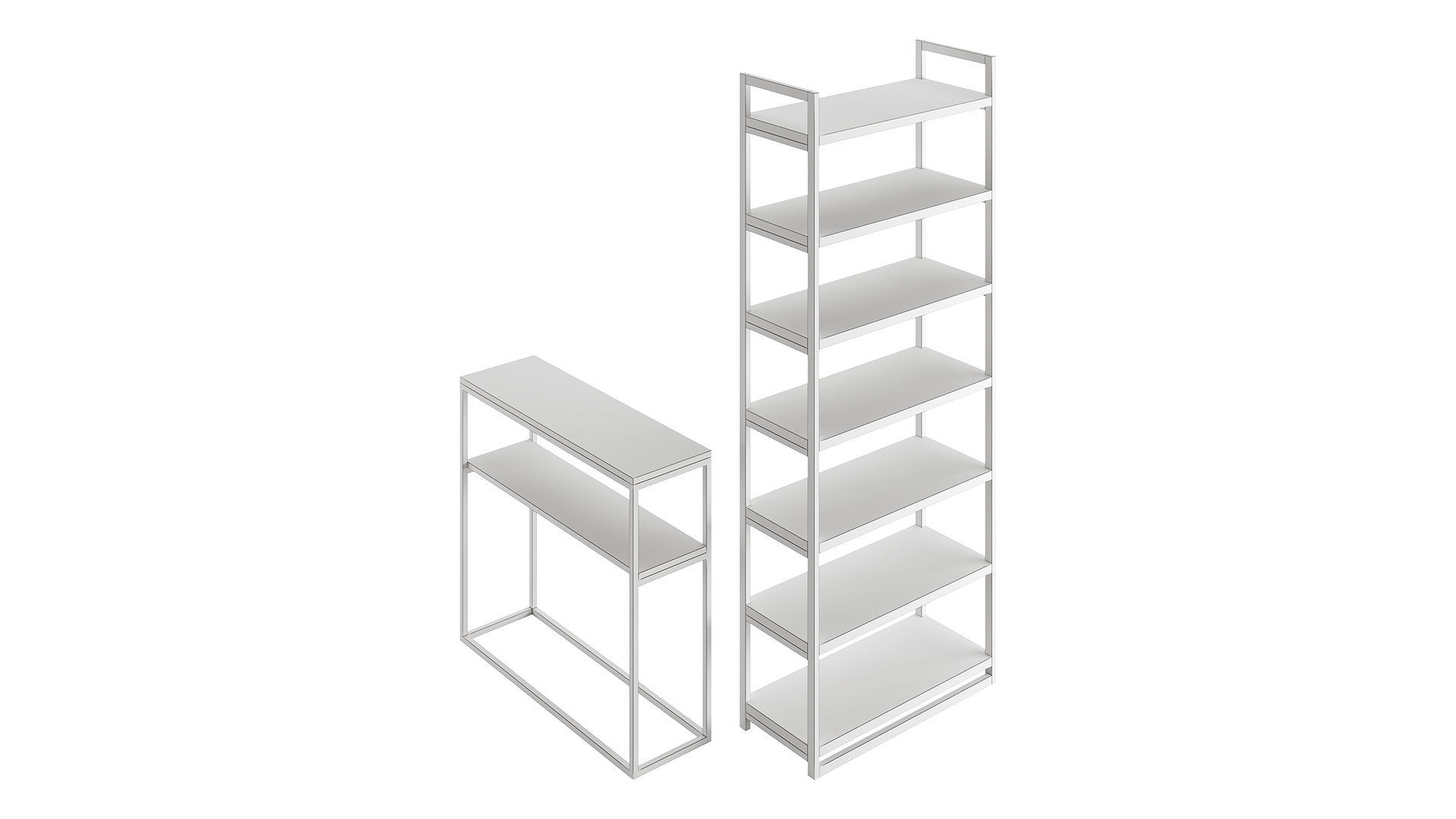 Bookcasa and Console by mLOFT 3D model_2