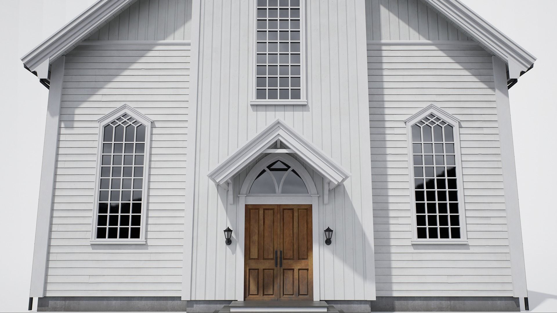 Game-Ready Scandinavian Church Low-poly 3D model_5