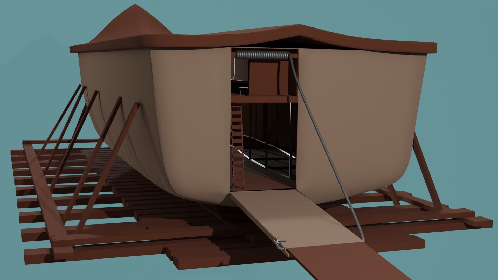 Noahs Ark Low-poly 3D model_4