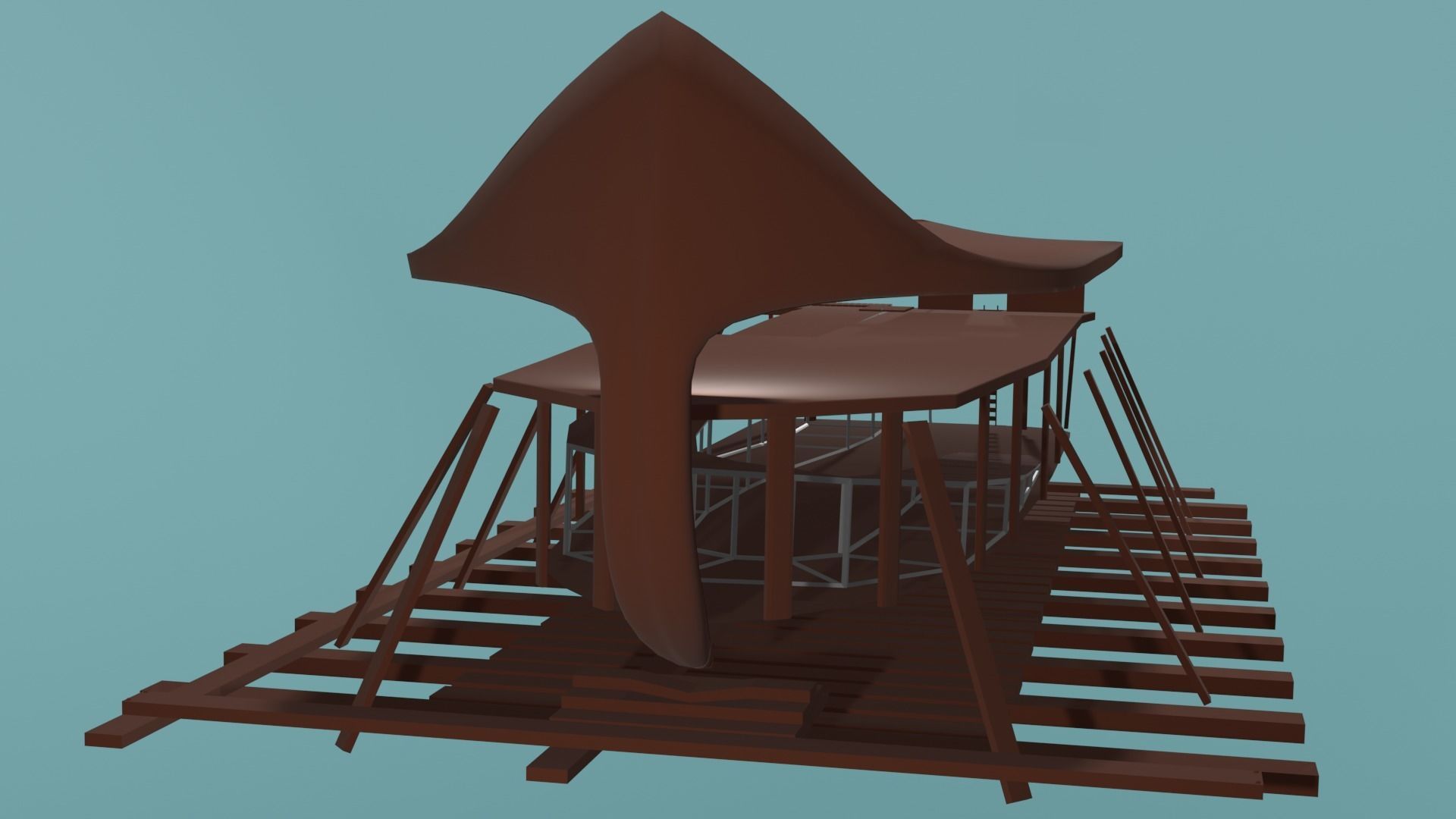 Noahs Ark Low-poly 3D model_1