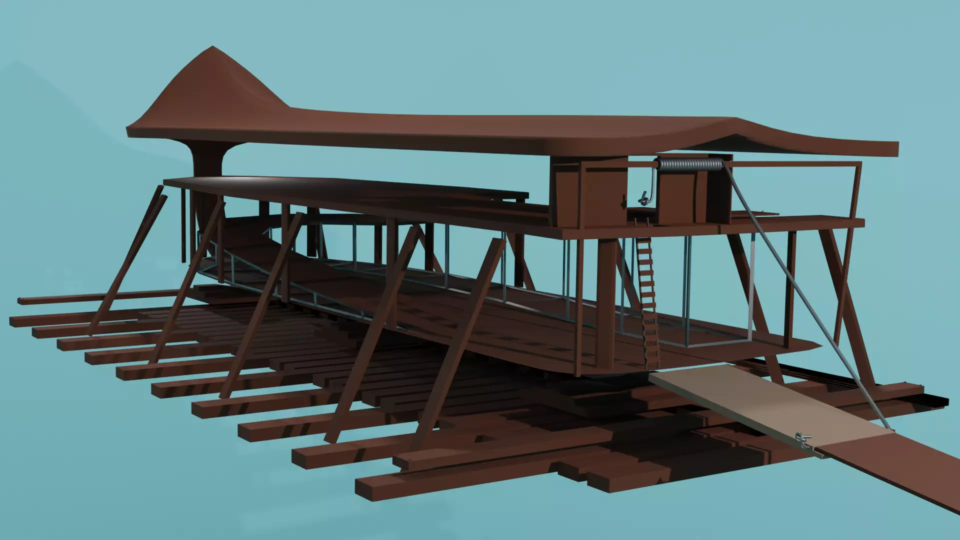 Noahs Ark Low-poly 3D model_0