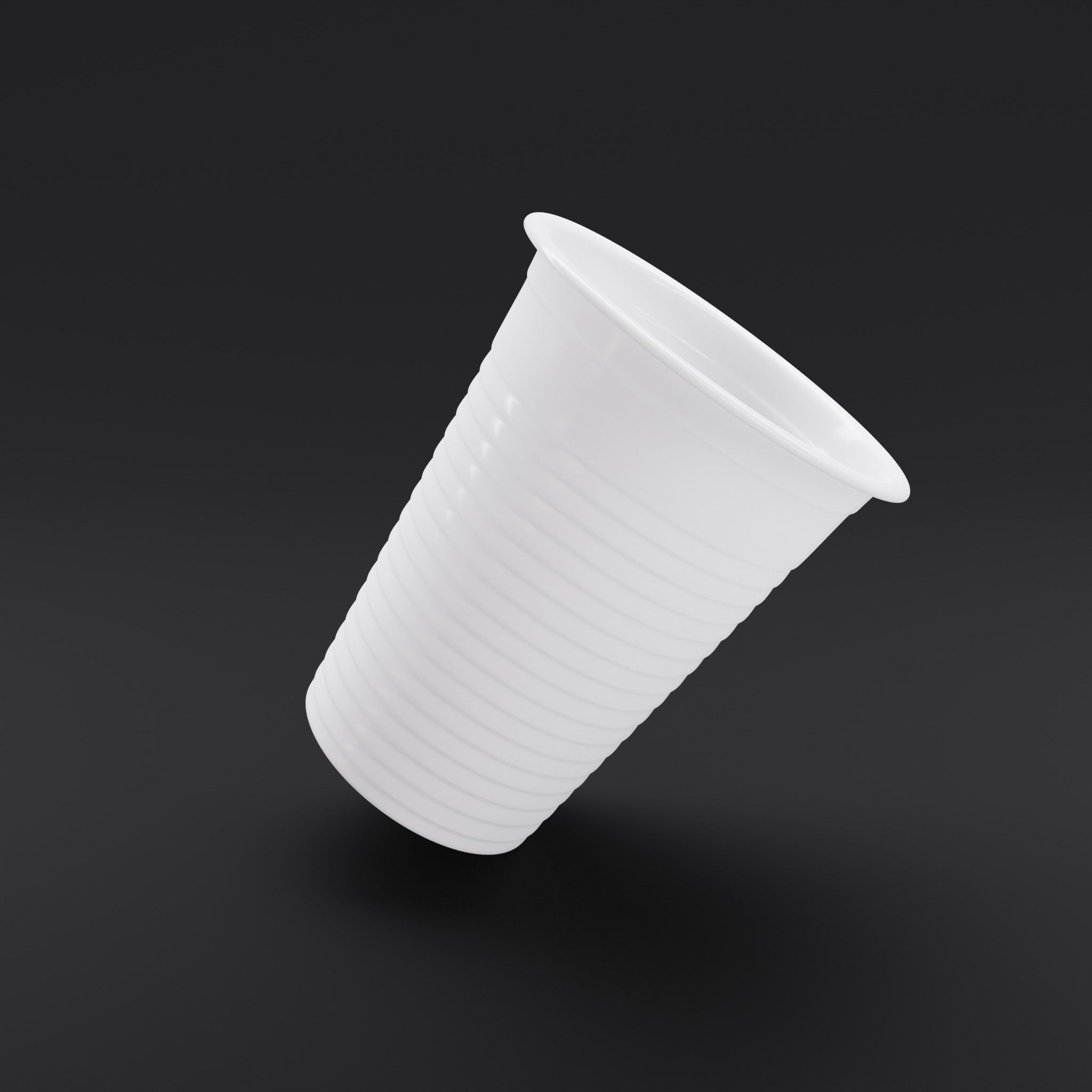 Plastic Cup 3D model_3