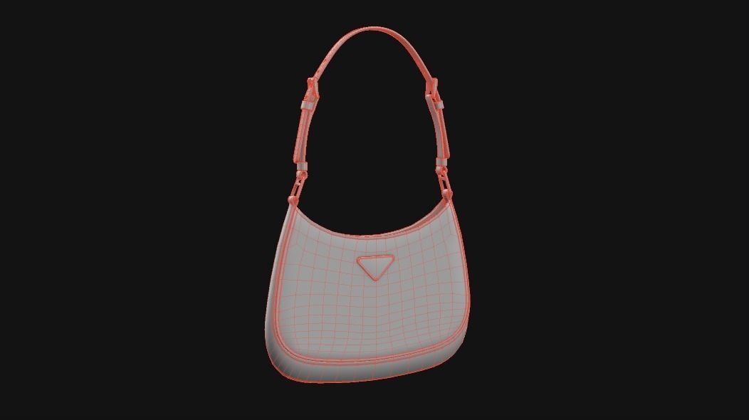 handbag-Prada Low-poly 3D model_12