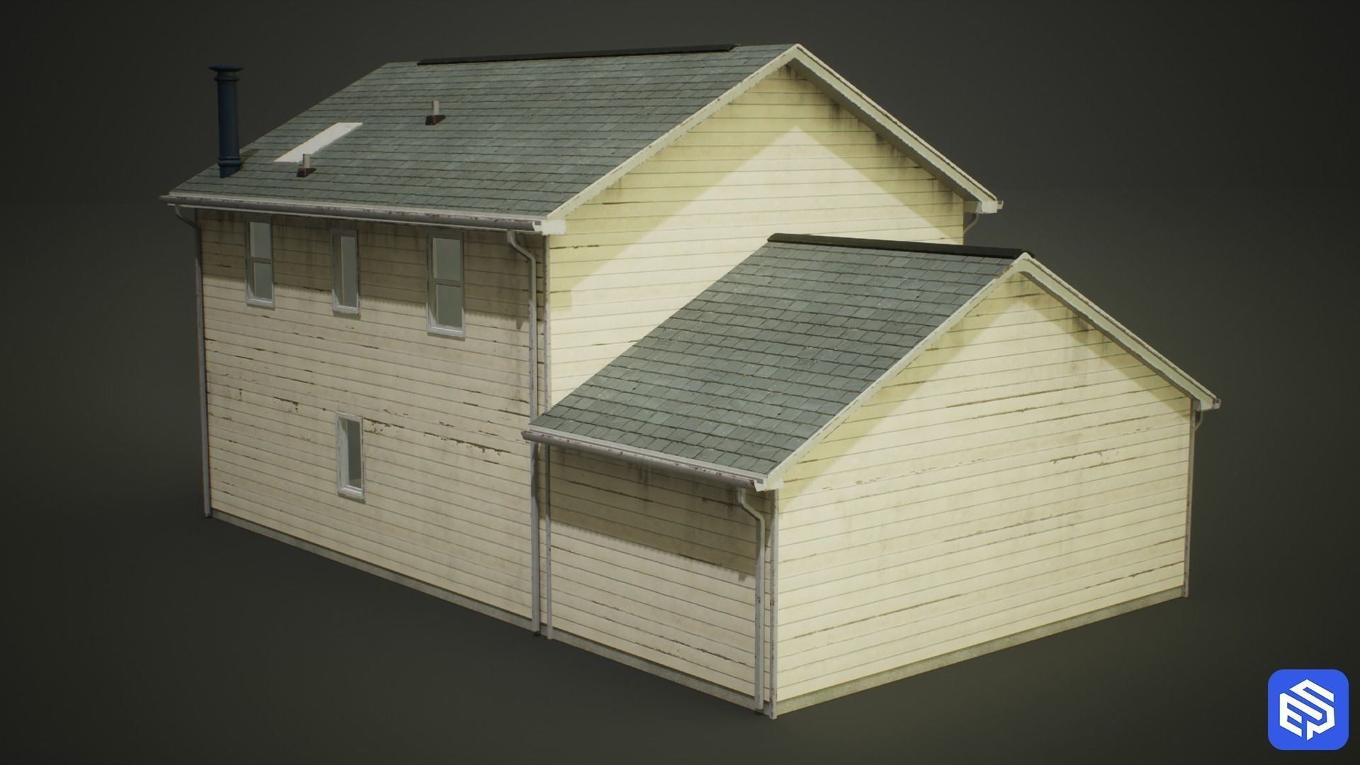 Mega House Pack Low-poly 3D model_5