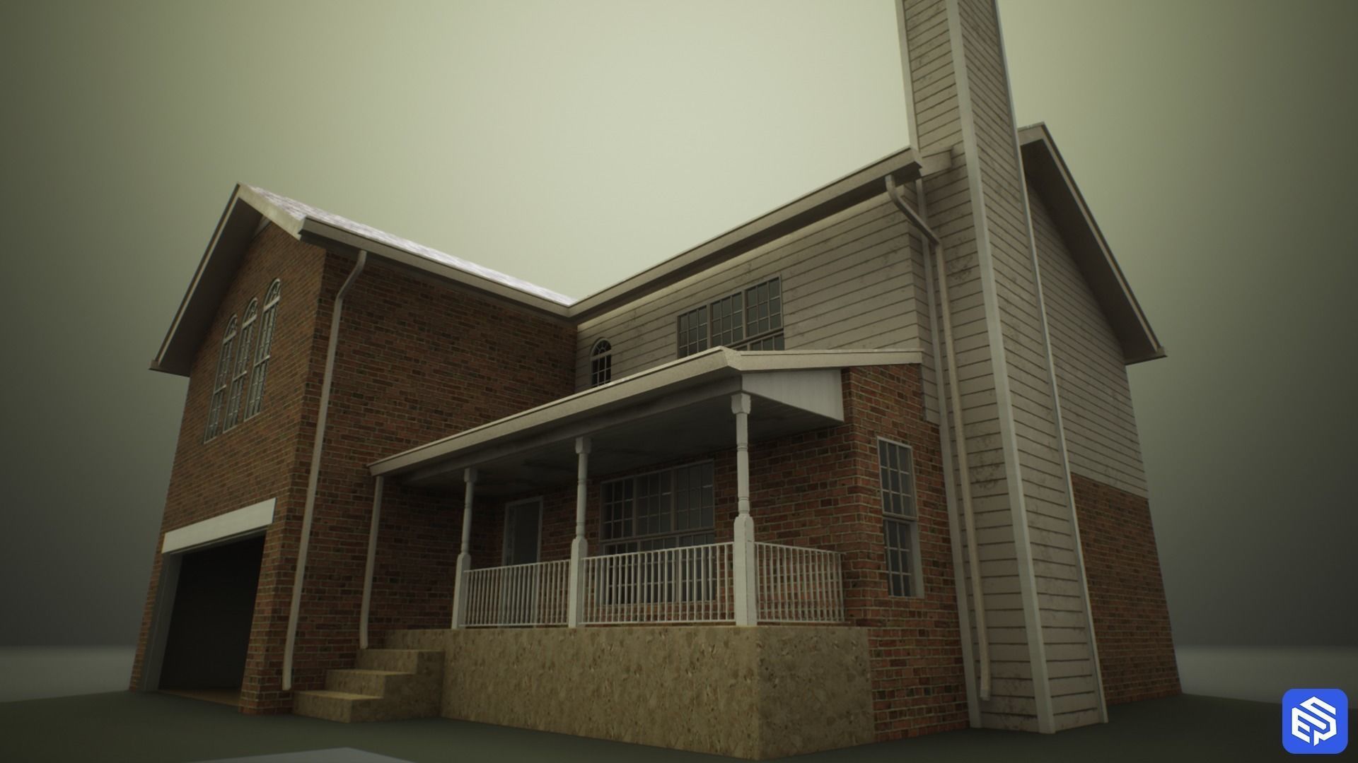 Mega House Pack Low-poly 3D model_4