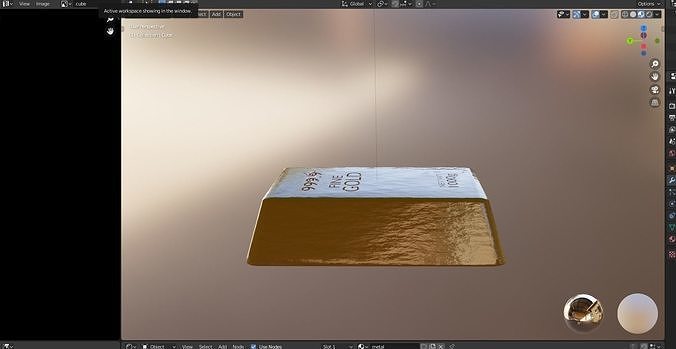 Gold Brick Low-Poly 3D Model Gold Bar Free low-poly 3D model