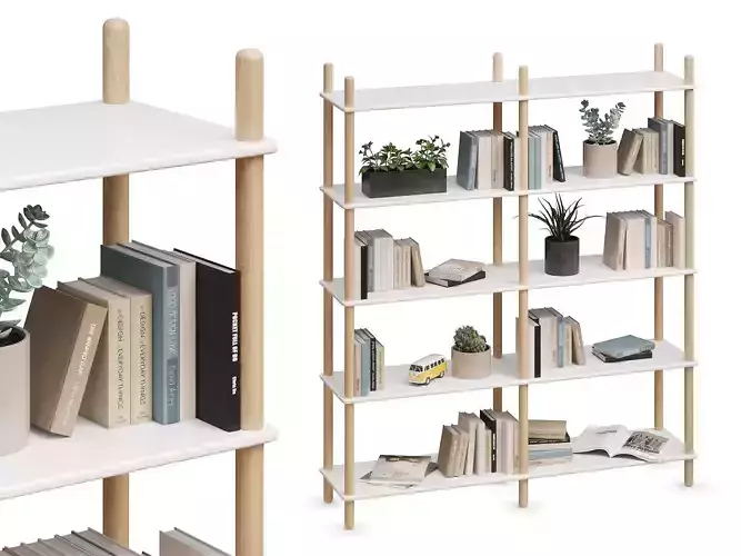 Bookshelf Olav-2 White
