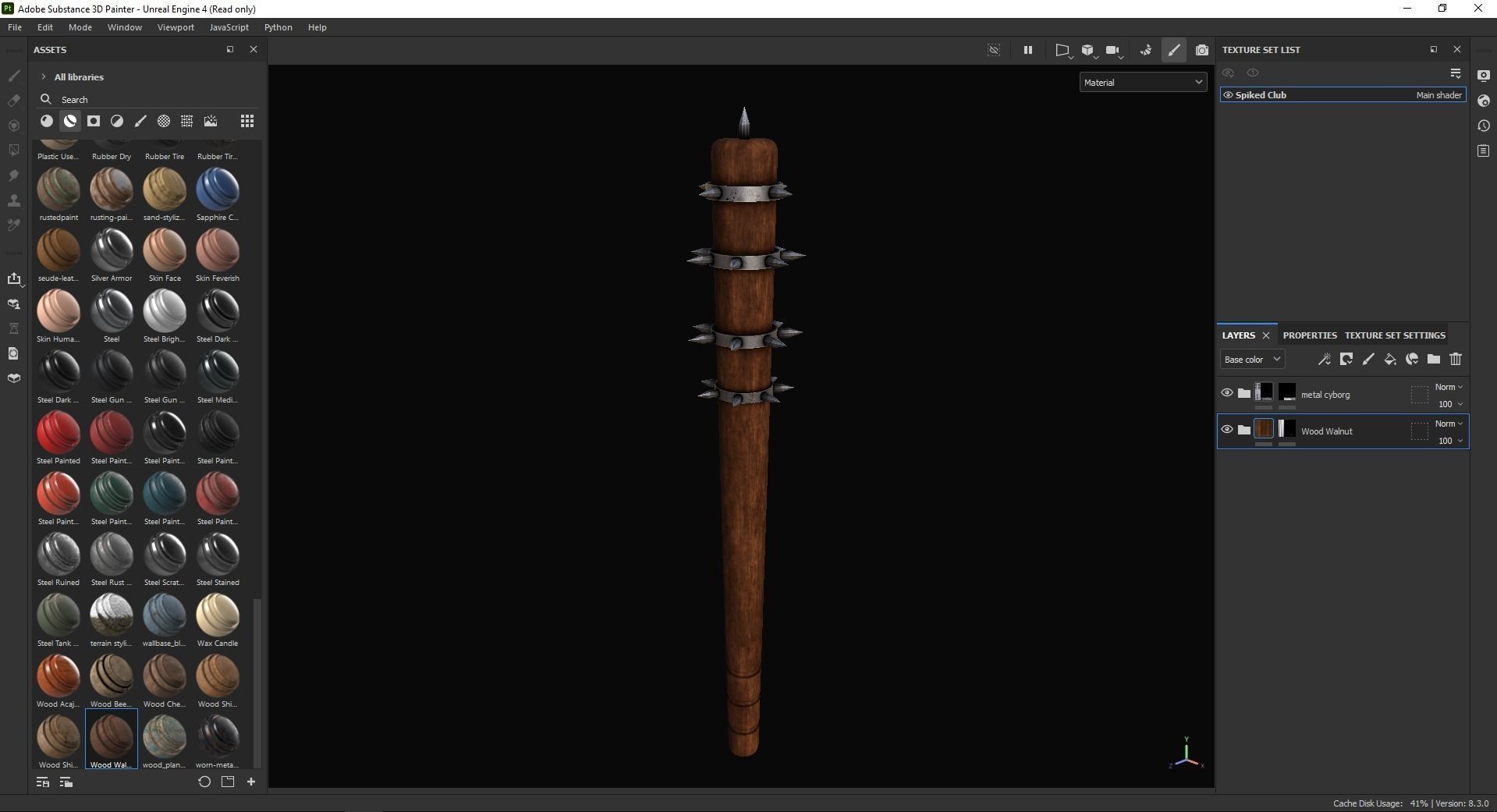 Spiked Club 3D Model Low-poly 3D model_6