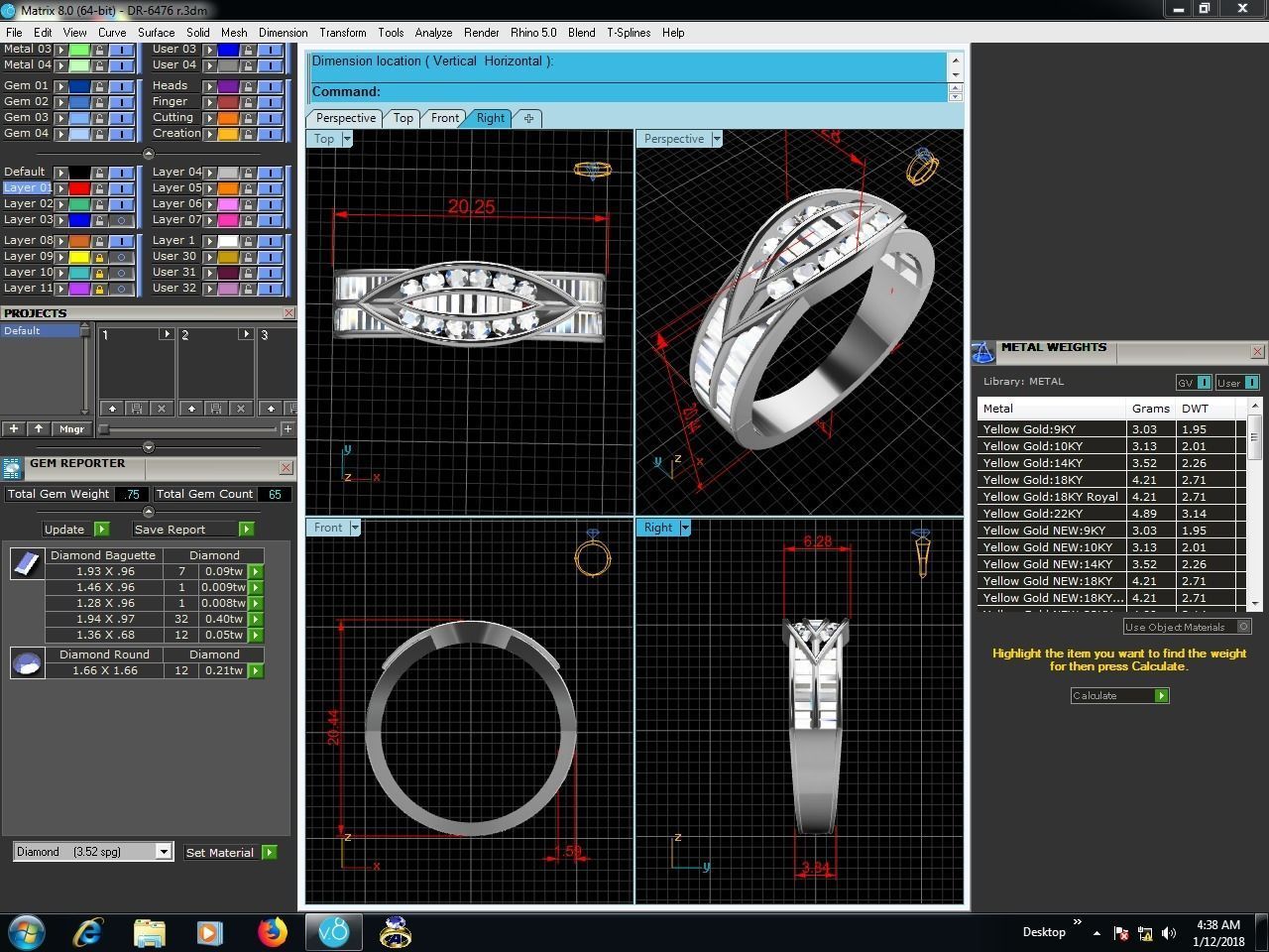 Diamond Ring For Women 3d Print Model 3D print model_9