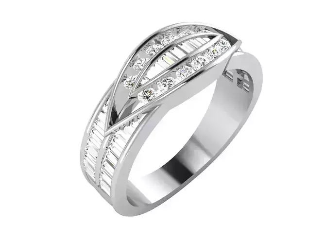 Diamond Ring For Women 3d Print Model