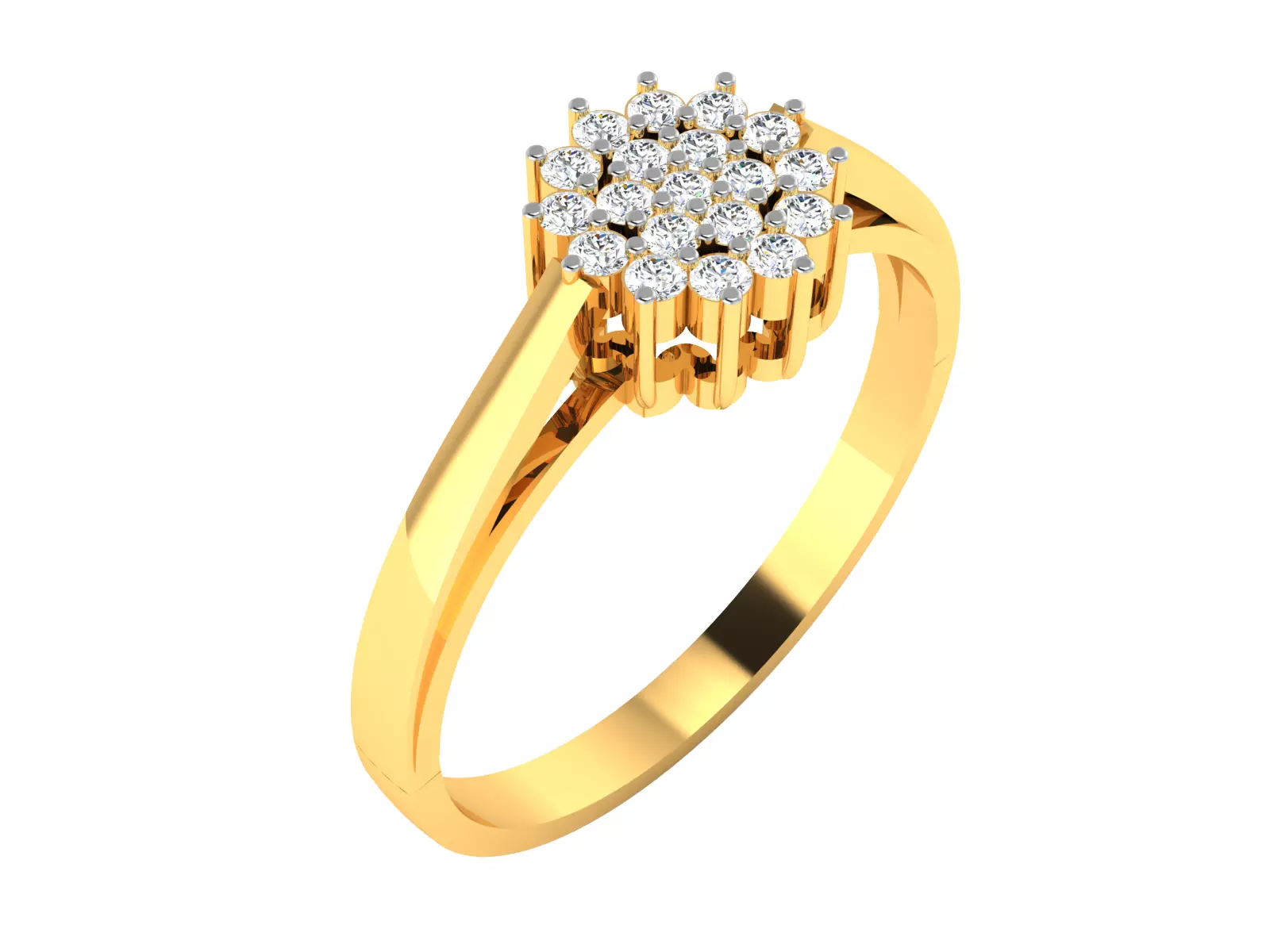 Diamond Ring For Women 3d Print Model 3D print model_0
