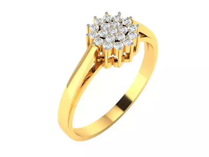Diamond Ring For Women 3d Print Model
