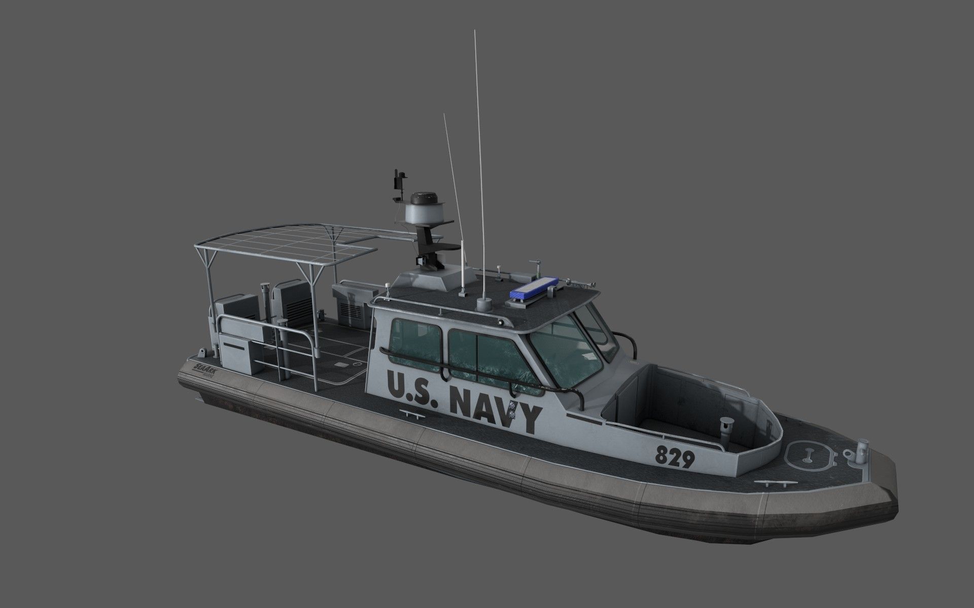 Sea Ark US Navy Low-poly 3D model_6