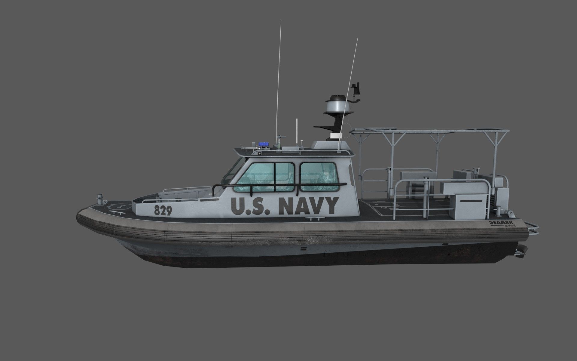 Sea Ark US Navy Low-poly 3D model_2