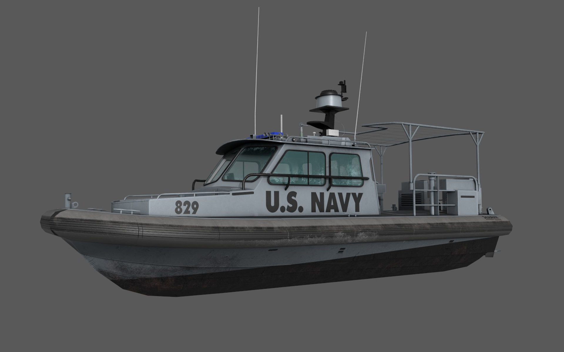 Sea Ark US Navy Low-poly 3D model_9