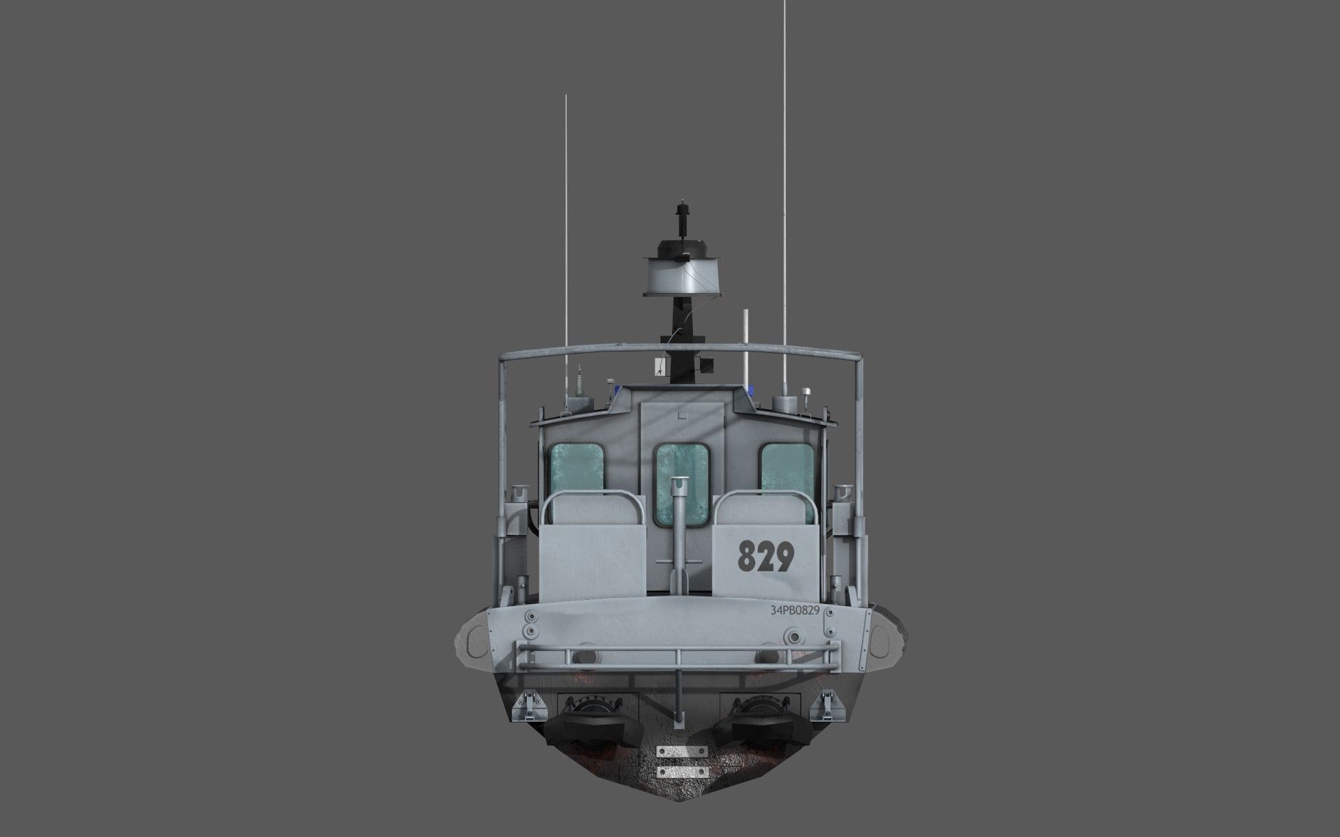 Sea Ark US Navy Low-poly 3D model_11