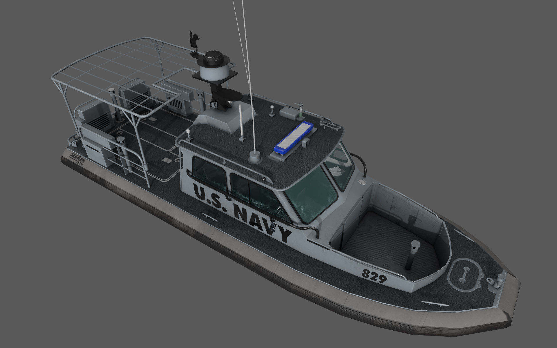 Sea Ark US Navy Low-poly 3D model_4